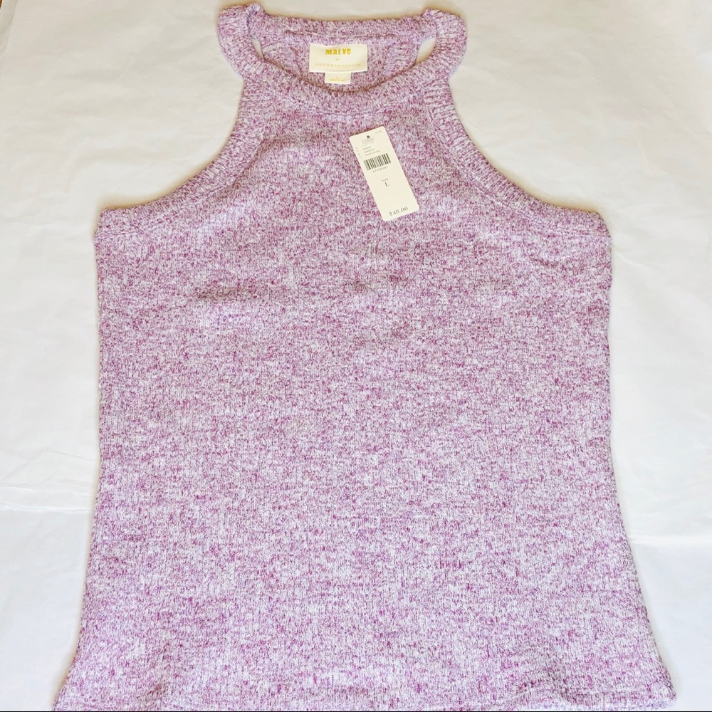 Maeve "Raspberry" Lavender Knit Tank, Size Large - Picture 4 of 8